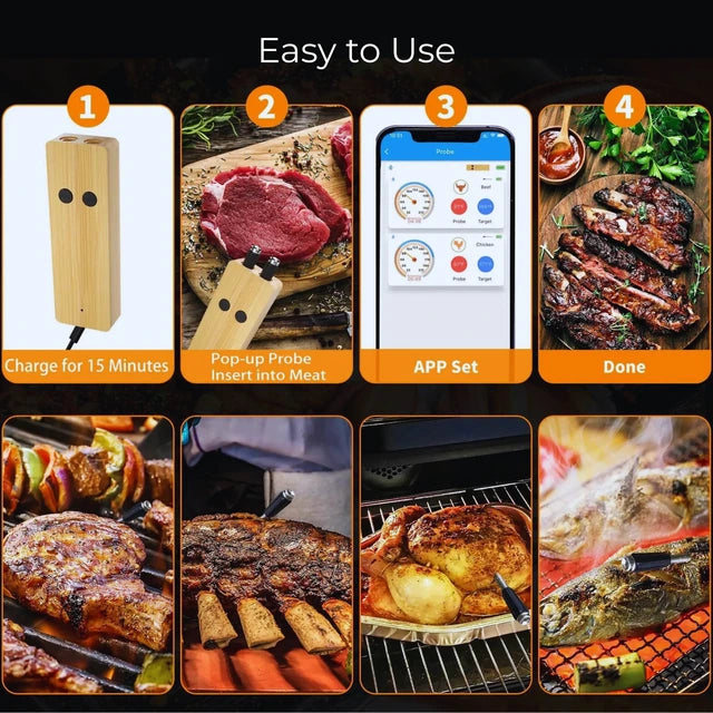 Sizzle-Sense™ Smart Wireless Meat Thermometer
