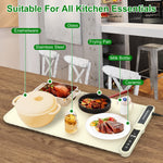 Load image into Gallery viewer, 2 Size Optional Silicone Food Warming Mat With 9 Temperature Levels 6Hrs Timer Child Lock Auto Shut Off Roll-Up Electric Warming Tray For Party Buffet Gathering Daily Use 8S Fast And Even Heating