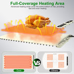Load image into Gallery viewer, 2 Size Optional Silicone Food Warming Mat With 9 Temperature Levels 6Hrs Timer Child Lock Auto Shut Off Roll-Up Electric Warming Tray For Party Buffet Gathering Daily Use 8S Fast And Even Heating