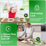 Load image into Gallery viewer, 2 Size Optional Silicone Food Warming Mat With 9 Temperature Levels 6Hrs Timer Child Lock Auto Shut Off Roll-Up Electric Warming Tray For Party Buffet Gathering Daily Use 8S Fast And Even Heating