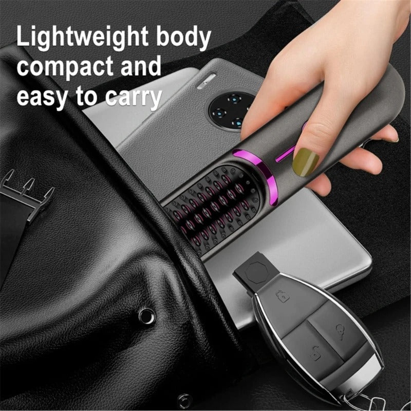 SLEEK-WAVE™ Cordless Hair Straightener Brush